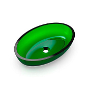 Knief Раковина чаша из полимера 55х37х13h см, без перелива, цвет: malachit 70201090