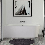 Knief Wall Ванна из Acrylic угловая 180х80 см, левая, слив по центру, цвет: белый глянцевый 0100-077-R-07