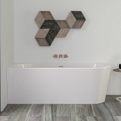 Knief Wall Ванна из Acrylic пристенная 165х75 см, левая, слив по центру, цвет: белый матовый 0100-255-R bi matt