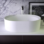 Knief Glow Раковина чаша 50х40х15h см, K.Stone, без перелива, цвет: белый матовый 0600-066-01