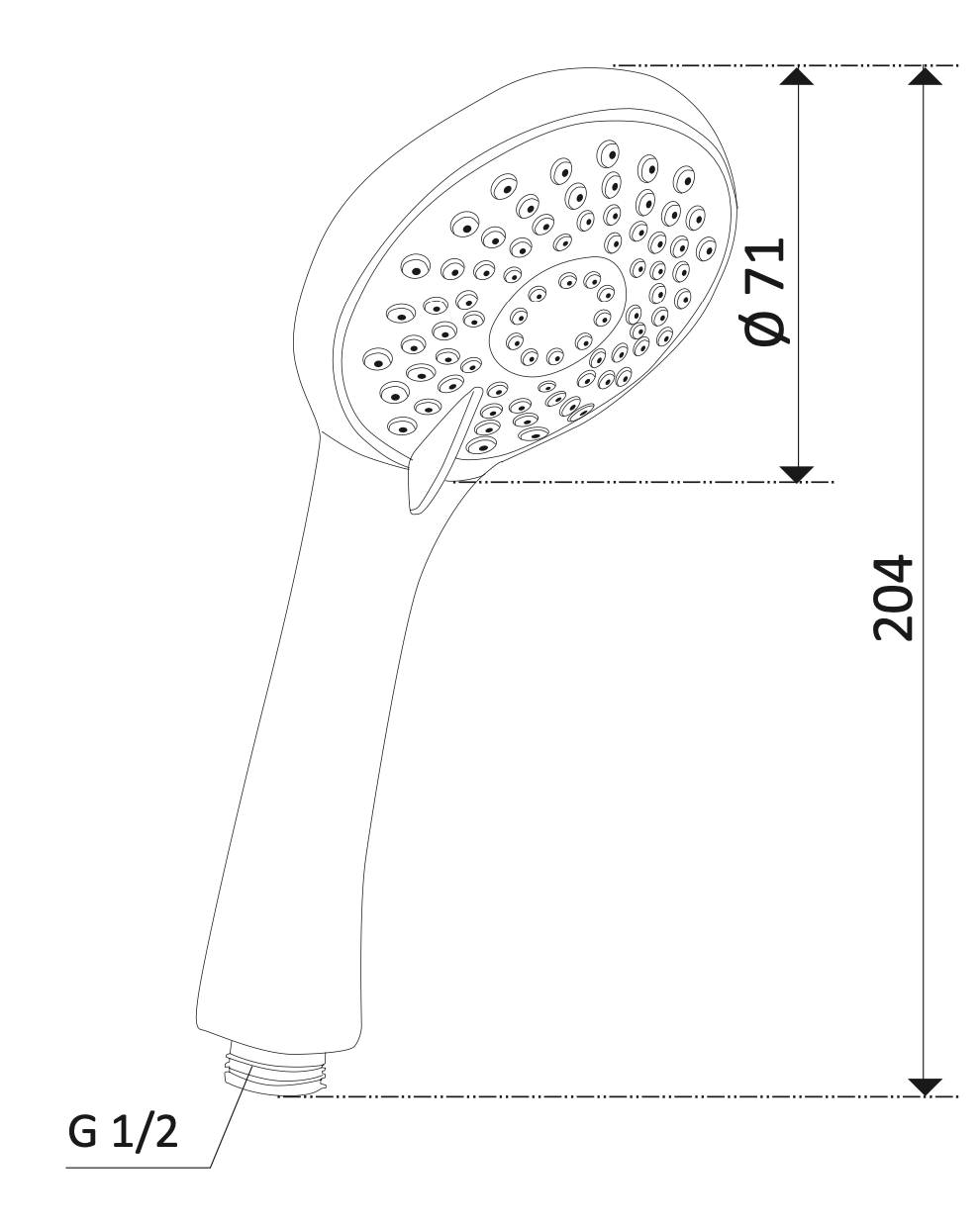 Mariani Trendy Ручной душ 3 вида струи, цвет: хром B00191TD00