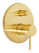 Mariani Next Смеситель для душа встраиваемый, 2 потреб., внутренняя часть в комплекте, цвет: золото B22173NS
