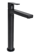 Mariani Kali Смеситель для раковины высокий, без донного клапана, высота излива 26,5см, цвет: черный A14398KL12