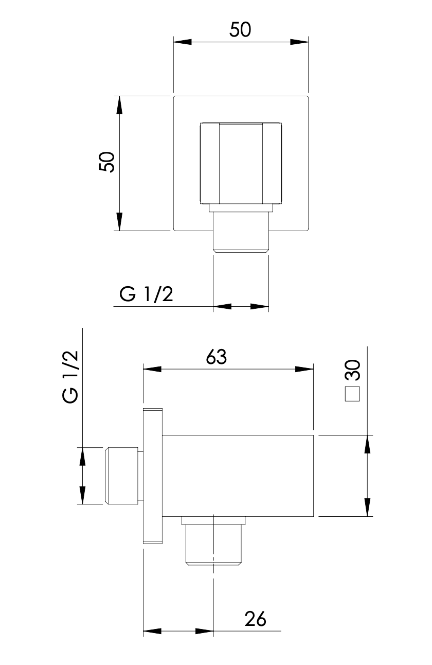 Mariani Шланговое подключение с держателем душа, цвет: хром B00242PA