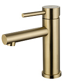 Wonzon & Woghand Смеситель для раковины, излив 12 см, цвет: брашированное золото WW-H9089-BG