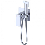 Wonzon & Woghand Cube 2.0 Гигиенический душ со смесителем и встраиваемой частью, цвет: хром глянц. WW-88829068-CR