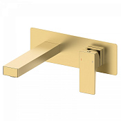 Wonzon & Woghand Cube 2.0 Смеситель для раковины встраиваемый, излив 18,4 см, цвет: брашир. золото WW-88869068-BG