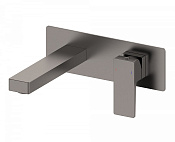 Wonzon & Woghand Cube 2.0 Смеситель для раковины встраиваемый, излив 18,4 см, цвет: темный графит WW-88869068-BGM