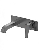 Wonzon & Woghand Flex Смеситель для раковины встраиваемый, излив 19,3 см, цвет: темный графит WW-88869072-BGM