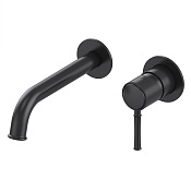 Wonzon & Woghand Tor Смеситель для раковины встраиваемый, излив 19,2 см, цвет: черный матовый WW-88869073-MB