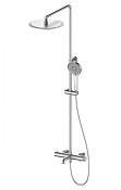 Wonzon & Woghand Stick Душевая стойка: смеситель, верхний и ручной душ, шланг, цвет: брашир. никель WW-88739017-BN