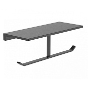 Wonzon & Woghand Eclipse Держатель туалетной бумаги двойной с полочкой, подвес., цвет: темный графит WW-9156-BGM