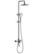 Wonzon & Woghand Click Душевая стойка: смеситель, верхний и ручной душ, шланг, держатель, цвет: хром WW-N3S962-CR