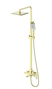 Wonzon & Woghand Diamond Душевая стойка: смеситель, верхний и ручной душ, цвет: брашированное золото WW-88739011-BG