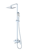 Wonzon & Woghand Diamond Душевая стойка: смеситель, верхний и ручной душ, шланг, держат, цвет: хром WW-88739011-CR