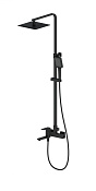 Wonzon & Woghand Edge Душевая стойка: смеситель, верхний и ручной душ, шланг, цвет: черный матовый WW-88739003-MB