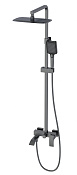 Wonzon & Woghand Fit Душевая стойка: смеситель, верхний и ручной душ, шланг, цвет: темный графит WW-88739009-BGM