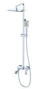 Wonzon & Woghand Fit Душевая стойка: смеситель, верхний и ручной душ, шланг, держатель, цвет: хром WW-88739009-CR