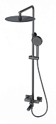 Wonzon & Woghand Frame Душевая стойка: смеситель, верхний и ручной душ, шланг, цвет: темный графит WW-88739010-BGM