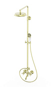Wonzon & Woghand Retro Душевая стойка: смеситель, верхний и ручной душ шланг, цвет: глянцевое золото WW-88739020-PG