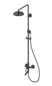Wonzon & Woghand Steam Душевая стойка: смеситель, верхний и ручной душ, шланг, цвет: темный графит WW-88739008-BGM