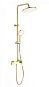 Wonzon & Woghand Душевая стойка: смеситель, верхний и ручной душ, шланг, цвет: брашированное золото WW-B3517-BG