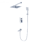 Wonzon & Woghand Cube 2.0 Душевой комплект встр: смеситель, верхний душ, шланг, держат, цвет: хром WW-88087068-CR