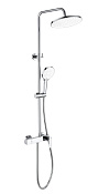 Wonzon & Woghand Душевая стойка: смеситель, верхний и ручной душ, шланг, держатель, цвет: хром WW-B3517-CR