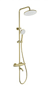 Wonzon & Woghand Capsule Душевая стойка: термостат, верхний и ручной душ, цвет: брашированное золото WW-B3031-A3-BG