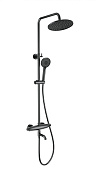 Wonzon & Woghand Capsule Душевая стойка: термостат, верхний и ручной душ, шланг, цвет: темный графит WW-B3031-A3-BGG
