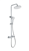 Wonzon & Woghand Capsule Душевая стойка: термостат, верхний и ручной душ, шланг, держат, цвет: хром WW-B3031-A-CR