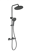 Wonzon & Woghand Inn Душевая стойка: термостат, верхний и ручной душ, шланг, цвет: темный графит WW-B3013-T1-BGG
