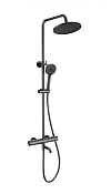 Wonzon & Woghand Inn Душевая стойка: термостат, верхний и ручной душ, шланг, цвет: темный графит WW-A3006-T1-BGG