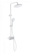 Wonzon & Woghand Muse Душевая стойка: термостат, верхний и ручной душ, шланг, цвет: белый матовый WW-B3110-MW