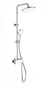 Wonzon & Woghand Muse Душевая стойка: термостат, верхний и ручной душ, шланг, держатель, цвет: хром WW-B3110-CR