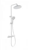 Wonzon & Woghand Neo Душевая стойка: термостат, верхний и ручной душ, шланг, цвет: белый матовый WW-B3035-A1-MW