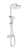 Wonzon & Woghand Neo Душевая стойка: термостат, верхний и ручной душ, шланг, держатель, цвет: хром WW-B3035-A1-CR