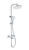 Wonzon & Woghand Neo Душевая стойка: термостат, верхний и ручной душ, шланг, держатель, цвет: хром WW-B3035-A2-CR