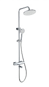 Wonzon & Woghand Neo Душевая стойка: термостат, верхний и ручной душ, шланг, держатель, цвет: хром WW-B3035-A3-CR