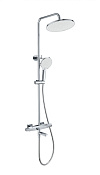 Wonzon & Woghand Neo Душевая стойка: термостат, верхний и ручной душ, шланг, держатель, цвет: хром WW-B3046-A1-CR