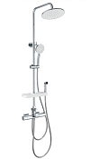 Wonzon & Woghand Душевая стойка: термостат, верхний, ручной и гигиенический душ, шланг, цвет: хром WW-C3017-A1-CR