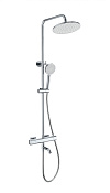 Wonzon & Woghand Stay Душевая стойка: термостат, верхний и ручной душ, шланг, держатель, цвет: хром WW-B3051-A1-CR