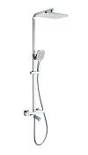 Wonzon & Woghand Stay Душевая стойка: термостат, верхний и ручной душ, шланг, держатель, цвет: хром WW-B3026-T1-CR