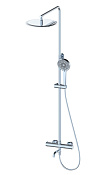 Wonzon & Woghand Душевая стойка: термостат, верхний и ручной душ, шланг, держатель, цвет: хром WW-88739903-CR