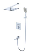 Wonzon & Woghand Душевой комплект встр: термостат, верхний и ручной душ, шланг, держат., цвет: хром WW-88929003-CR
