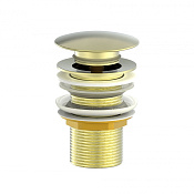 Wonzon & Woghand Донный клапан для раковины без перелива, цвет: брашированное золото WW-88SS02-BG