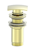 Wonzon & Woghand Донный клапан для раковины с переливом, цвет: брашированное золото WW-88SS08-BG