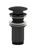 Wonzon & Woghand Донный клапан для раковины с переливом, цвет: черный матовый WW-88SS09-MB