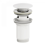 Wonzon & Woghand Донный клапан для раковины с переливом, цвет: белый матовый WW-88SS09-MW