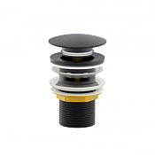 Wonzon & Woghand Донный клапан для раковины с переливом, цвет: темный графит WW-88SS01-BGM